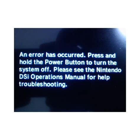 an error has occured on game slot nintendo dsi xl|How to fix dsi troubleshooting .